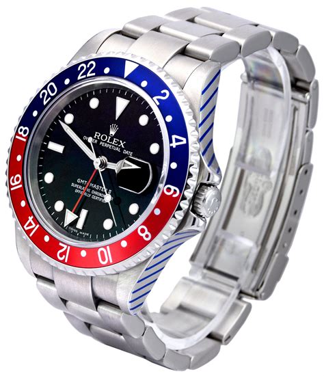 rolex gmt 2 pepsi bezel|rolex gmt pepsi holes.